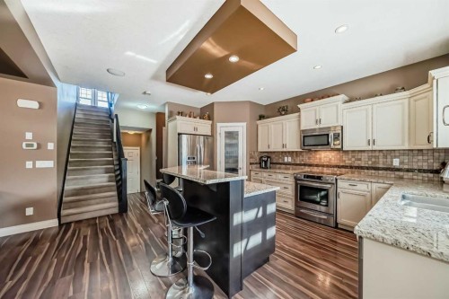 97 Auburn Glen Drive Se, Calgary, AB - Indoor Photo Showing Kitchen With Stainless Steel Kitchen With Upgraded Kitchen