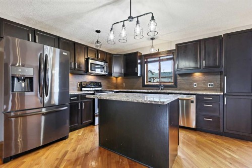 128 Ventura Way Ne, Calgary, AB - Indoor Photo Showing Kitchen With Stainless Steel Kitchen With Upgraded Kitchen