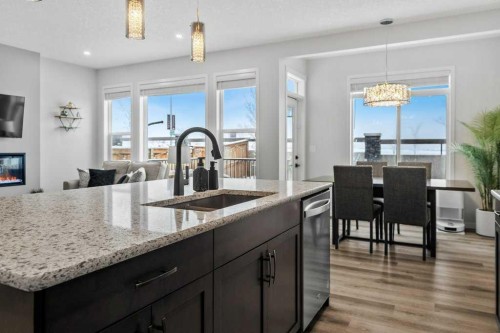 102 Creekside Way Sw, Calgary, AB - Indoor Photo Showing Kitchen With Upgraded Kitchen