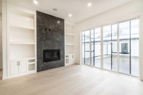 3513 42 Street Sw, Calgary, AB - Indoor With Fireplace