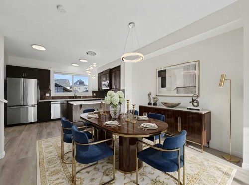 104 Masters Link Se, Calgary, AB - Indoor Photo Showing Dining Room