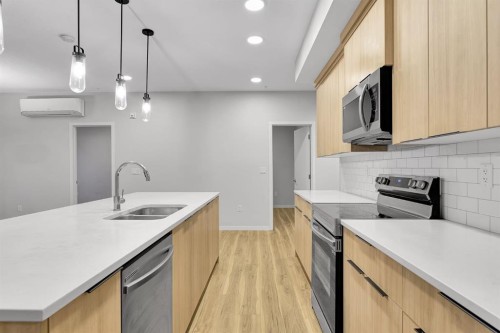 2314-220 Seton Grove Se, Calgary, AB - Indoor Photo Showing Kitchen With Double Sink With Upgraded Kitchen