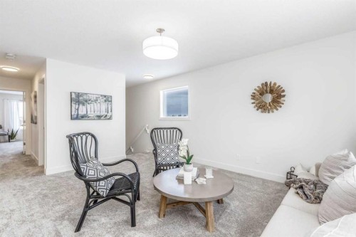 546 Rivercrest View, Cochrane, AB - Indoor Photo Showing Living Room