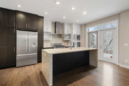 169 Aspen Hills Way Sw, Calgary, AB - Indoor Photo Showing Kitchen With Upgraded Kitchen