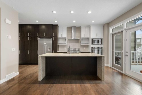 169 Aspen Hills Way Sw, Calgary, AB - Indoor Photo Showing Kitchen With Upgraded Kitchen