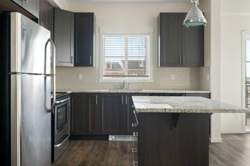 1411-99 Copperstone Park Se, Calgary, AB - Indoor Photo Showing Kitchen With Upgraded Kitchen