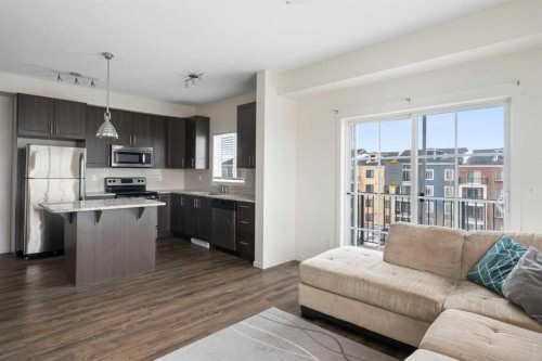 1411-99 Copperstone Park Se, Calgary, AB - Indoor Photo Showing Kitchen With Upgraded Kitchen