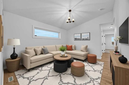 739 Langley Terrace Se, Airdrie, AB - Indoor Photo Showing Living Room