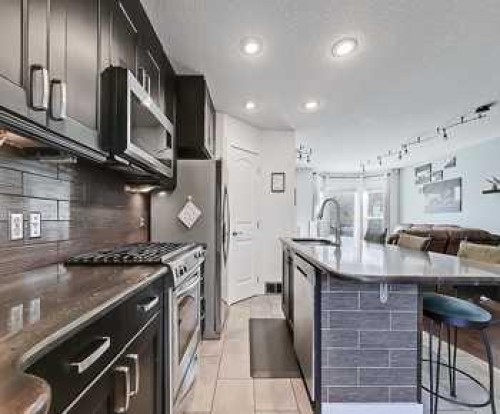 7 Prestwick Crescent Se, Calgary, AB - Indoor Photo Showing Kitchen With Upgraded Kitchen