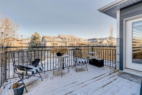 714 Mandalay Link, Carstairs, AB - Outdoor With Deck Patio Veranda With Exterior
