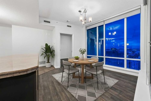 1601-1410 1 Street Se, Calgary, AB - Indoor Photo Showing Dining Room
