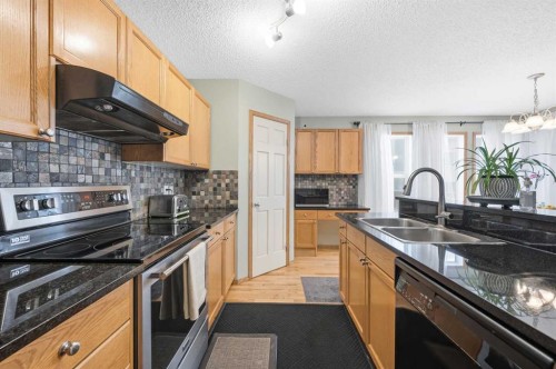 52 Panatella Gate, Calgary, AB - Indoor Photo Showing Kitchen With Stainless Steel Kitchen With Double Sink With Upgraded Kitchen