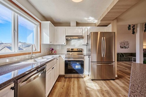15 Hawkbury Close Nw, Calgary, AB - Indoor Photo Showing Kitchen With Stainless Steel Kitchen With Double Sink
