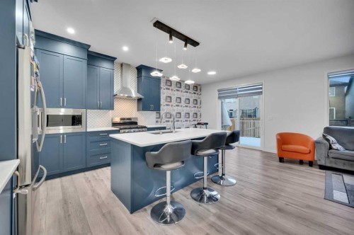 38 Seton Parade Se, Calgary, AB - Indoor Photo Showing Kitchen With Upgraded Kitchen