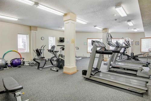 201-223 Tuscany Springs Boulevard Nw, Calgary, AB - Indoor Photo Showing Gym Room