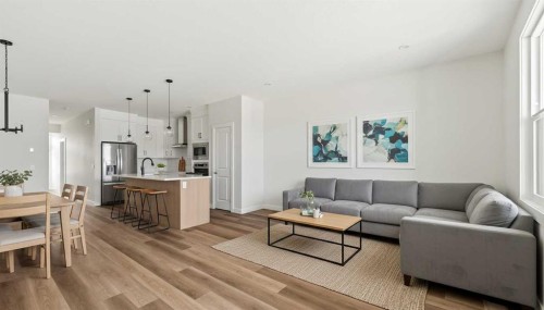 46 Herron Common Ne, Calgary, AB - Indoor Photo Showing Living Room