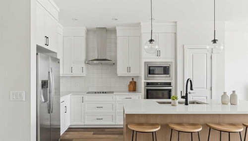 46 Herron Common Ne, Calgary, AB - Indoor Photo Showing Kitchen With Upgraded Kitchen