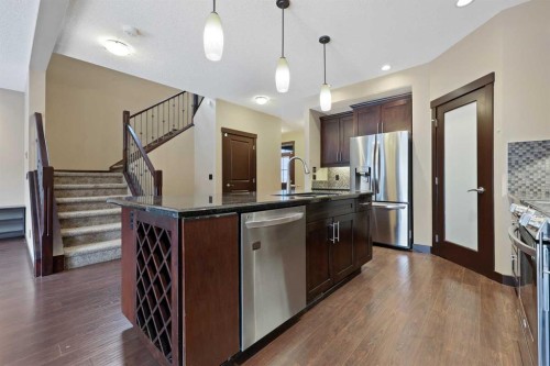 226 Sage Meadows Circle Nw, Calgary, AB - Indoor Photo Showing Kitchen With Stainless Steel Kitchen With Upgraded Kitchen