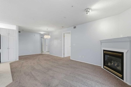 358-8535 Bonaventure Drive Se, Calgary, AB - Indoor With Fireplace
