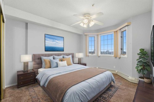 358-8535 Bonaventure Drive Se, Calgary, AB - Indoor Photo Showing Bedroom