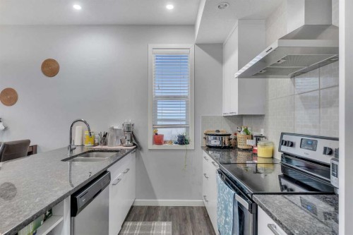 425 Saddlemont Boulevard Ne, Calgary, AB - Indoor Photo Showing Kitchen With Stainless Steel Kitchen With Double Sink With Upgraded Kitchen