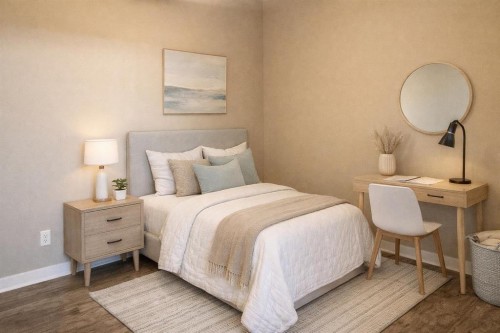 1112-81 Legacy Boulevard Se, Calgary, AB - Indoor Photo Showing Bedroom