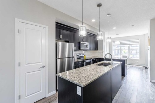 218 Cornerstone Avenue Ne, Calgary, AB - Indoor Photo Showing Kitchen With Stainless Steel Kitchen With Upgraded Kitchen