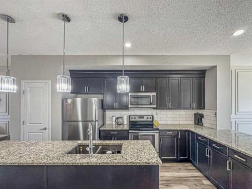218 Cornerstone Avenue Ne, Calgary, AB - Indoor Photo Showing Kitchen With Stainless Steel Kitchen With Double Sink With Upgraded Kitchen