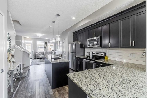 218 Cornerstone Avenue Ne, Calgary, AB - Indoor Photo Showing Kitchen With Stainless Steel Kitchen With Upgraded Kitchen