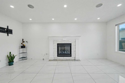 31 Skyview Springs Crescent Ne, Calgary, AB - Indoor With Fireplace