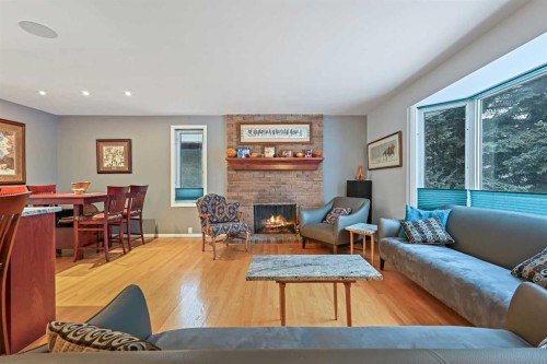 13119 6 Street Sw, Calgary, AB - Indoor Photo Showing Living Room With Fireplace