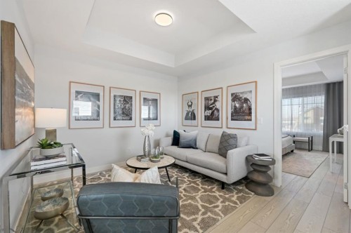 130 Mallard Heath Se, Calgary, AB - Indoor Photo Showing Living Room