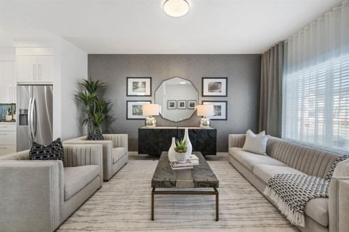 130 Mallard Heath Se, Calgary, AB - Indoor Photo Showing Living Room