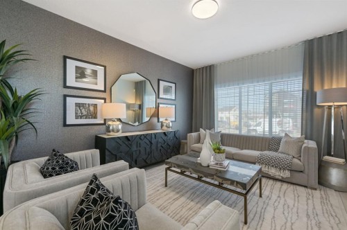 130 Mallard Heath Se, Calgary, AB - Indoor Photo Showing Living Room