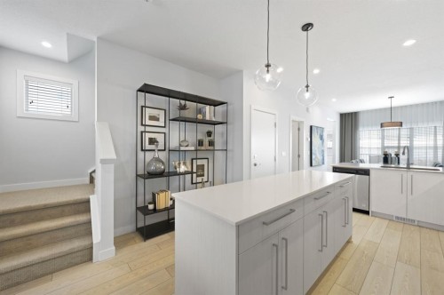 130 Mallard Heath Se, Calgary, AB - Indoor Photo Showing Kitchen With Upgraded Kitchen