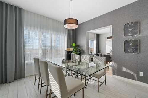 130 Mallard Heath Se, Calgary, AB - Indoor Photo Showing Dining Room