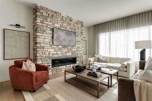 8 Rockcliff Hill Nw, Calgary, AB - Indoor Photo Showing Living Room With Fireplace