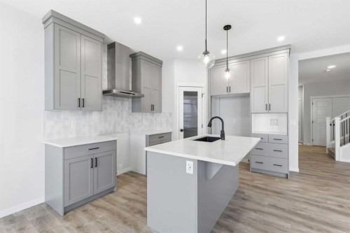 170 Herron Way Ne, Calgary, AB - Indoor Photo Showing Kitchen With Upgraded Kitchen