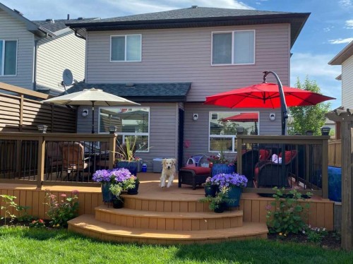 562 New Brighton Drive Se, Calgary, AB - Outdoor With Deck Patio Veranda With Exterior