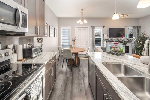 7173 Cardinal Way Sw, Edmonton, AB - Indoor Photo Showing Kitchen With Double Sink