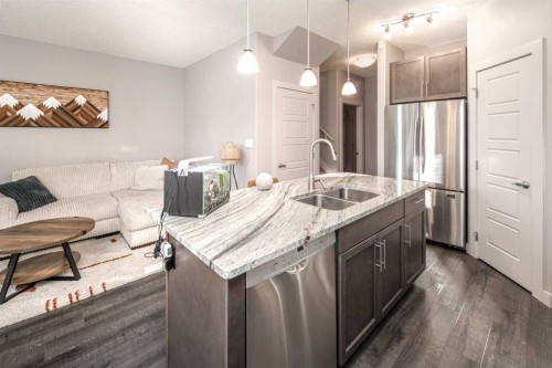 7173 Cardinal Way Sw, Edmonton, AB - Indoor Photo Showing Kitchen With Stainless Steel Kitchen With Double Sink With Upgraded Kitchen