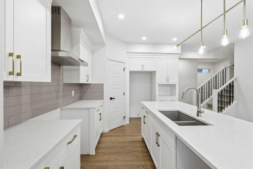 72 Calhoun Rise Ne, Calgary, AB - Indoor Photo Showing Kitchen With Double Sink With Upgraded Kitchen