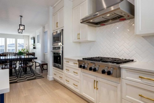 37 Cattail Run, Rural Rocky View County, AB - Indoor Photo Showing Kitchen With Upgraded Kitchen