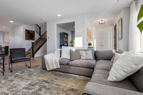 37 Cattail Run, Rural Rocky View County, AB - Indoor Photo Showing Living Room