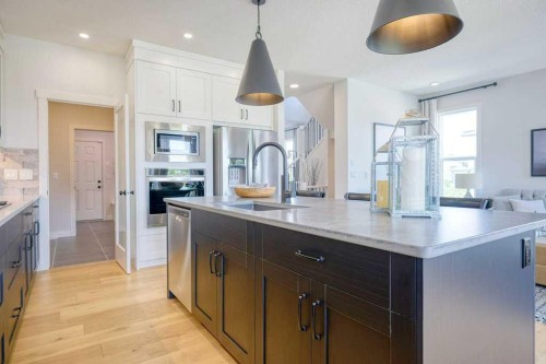 103 Wolf Creek Rise Se, Calgary, AB - Indoor Photo Showing Kitchen With Upgraded Kitchen