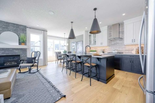 103 Wolf Creek Rise Se, Calgary, AB - Indoor Photo Showing Kitchen With Upgraded Kitchen