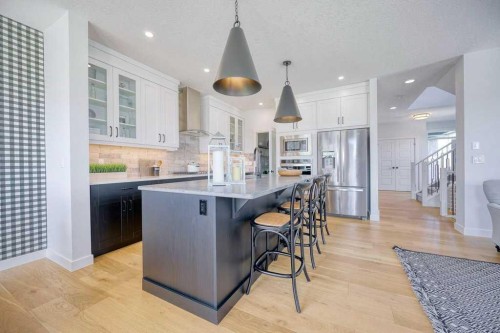 103 Wolf Creek Rise Se, Calgary, AB - Indoor Photo Showing Kitchen With Upgraded Kitchen