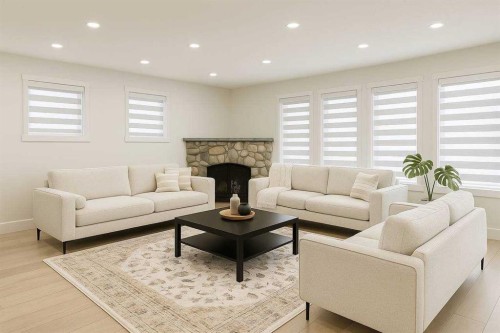 447 Tuscany Ridge Heights Nw, Calgary, AB - Indoor Photo Showing Living Room With Fireplace