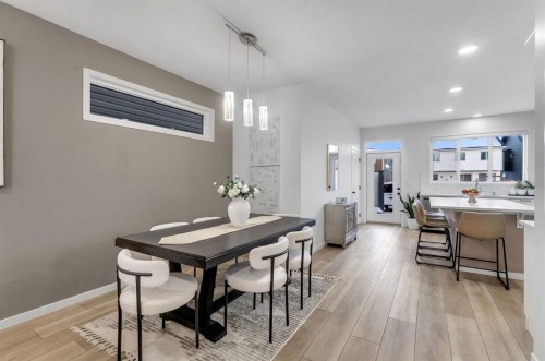 128 Seton Villas Se, Calgary, AB - Indoor Photo Showing Dining Room