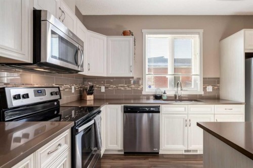 161 Mahogany Drive Se, Calgary, AB - Indoor Photo Showing Kitchen With Stainless Steel Kitchen With Upgraded Kitchen